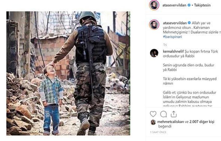 Ünlü isimlerden Barış Pınarı Harekatı'na destek