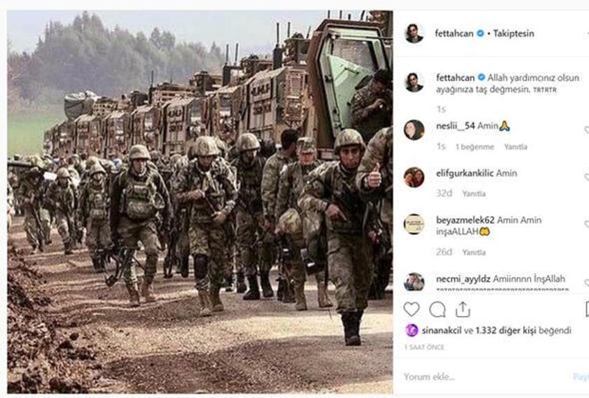 Ünlü isimlerden Barış Pınarı Harekatı'na destek