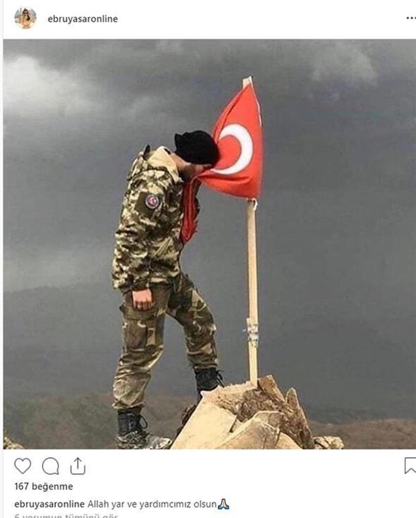 Ünlü isimlerden Barış Pınarı Harekatı'na destek