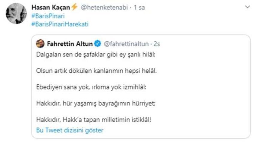 Ünlü isimlerden Barış Pınarı Harekatı'na destek