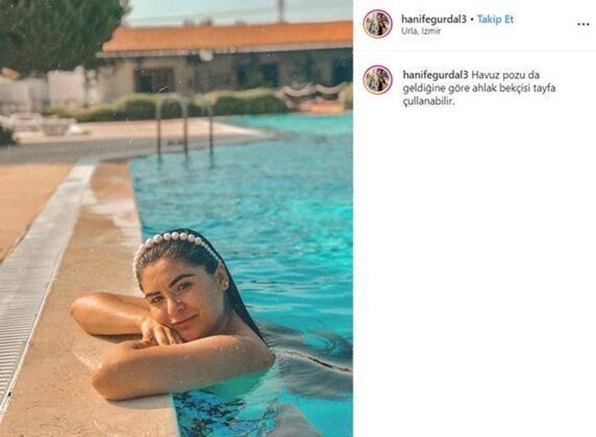 Hanife'den mini elbiseli paylaşım