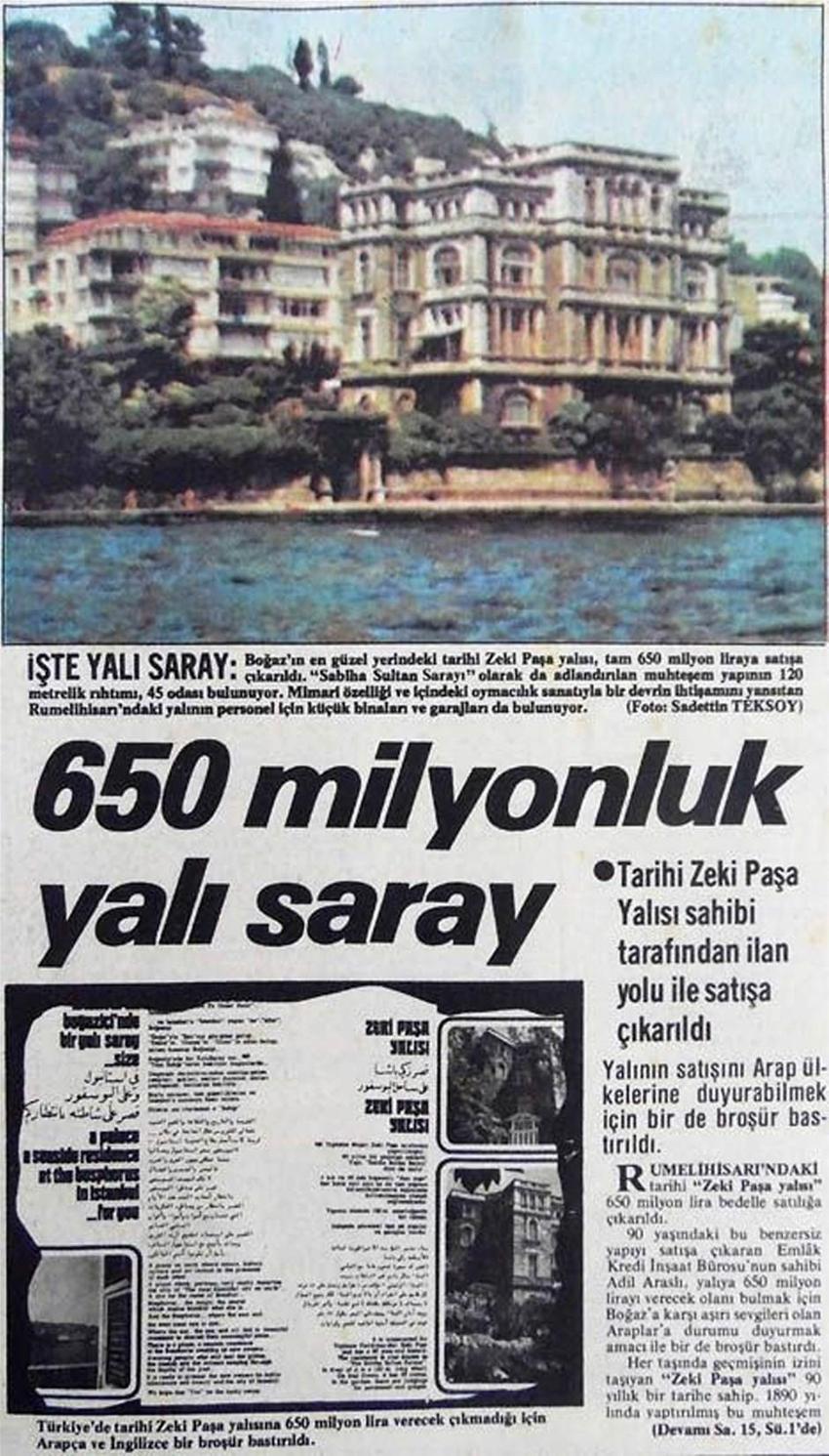 Türkiye'nin en pahalı yalısı satılıyor!