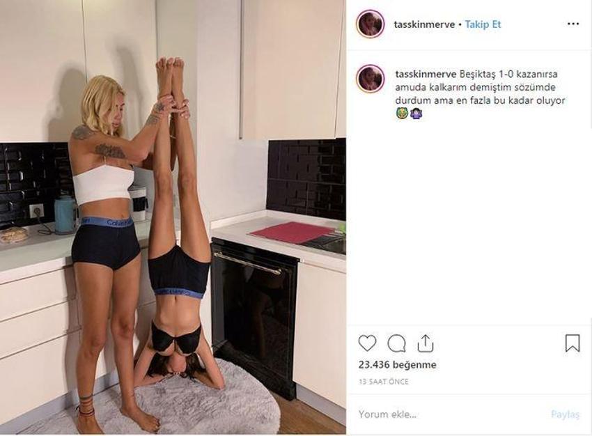Merve Taşkın, Twitter'dan üstsüz pozlarını paylaştı