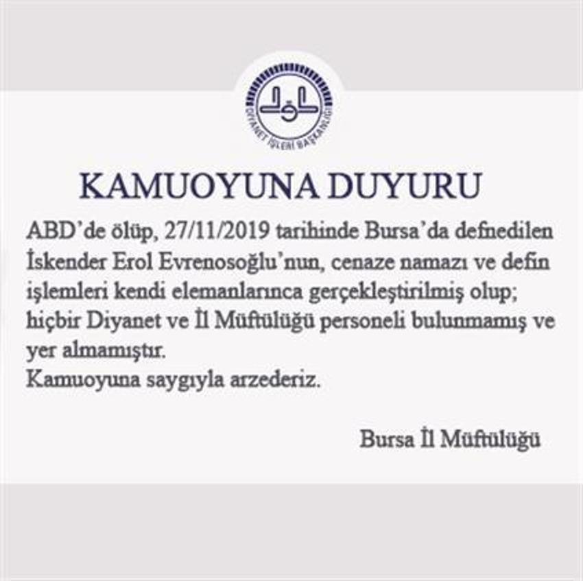 'Sahte peygamberin' cenazesiyle ilgili flaş açıklama!