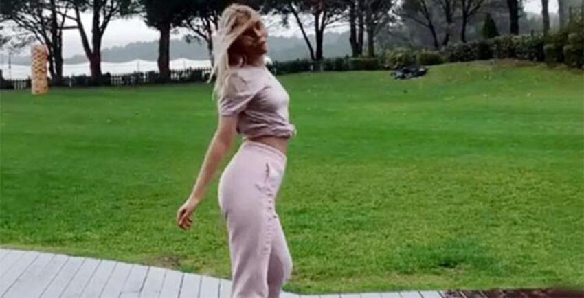 Aleyna Tilki'nin kalça dansı sosyal medyayı salladı