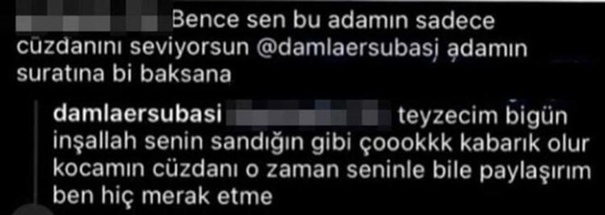 Damla Ersubaşı'dan 'sen bu adamın cüzdanını seviyorsun' mesajına cevap!