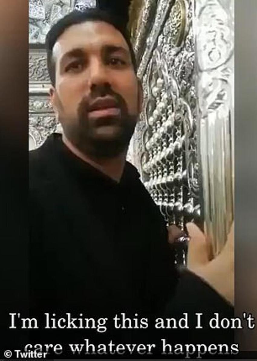 Koronavirüsten korunmak için türbeyi yalıyorlar!