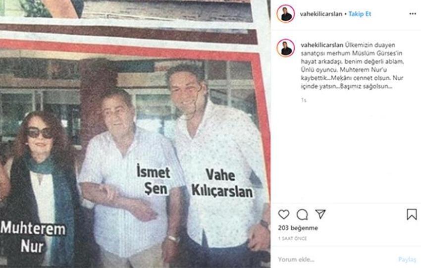 Muhterem Nur'un vefatı sanat dünyasını yasa boğdu