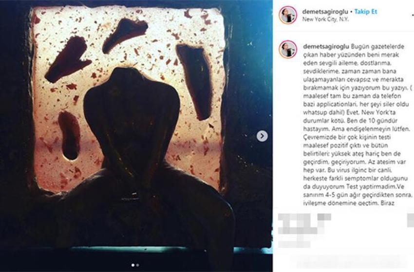 Ünlü şarkıcı Demet Sağıroğlu’na corona virüs şoku!