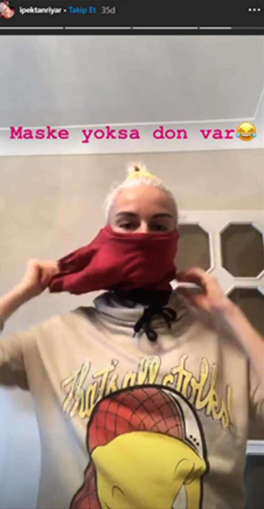 Erkek iç çamaşırdan maske yaptı!