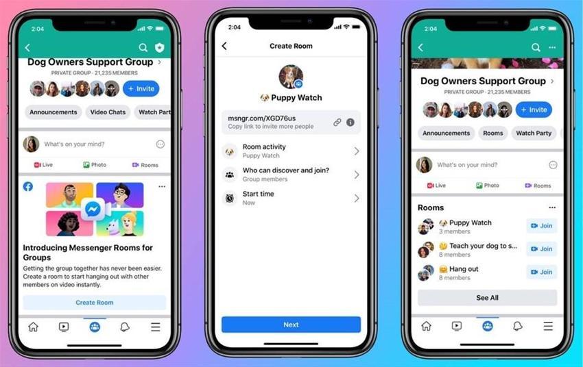 Facebook, Messenger Rooms'u hayata geçirdi