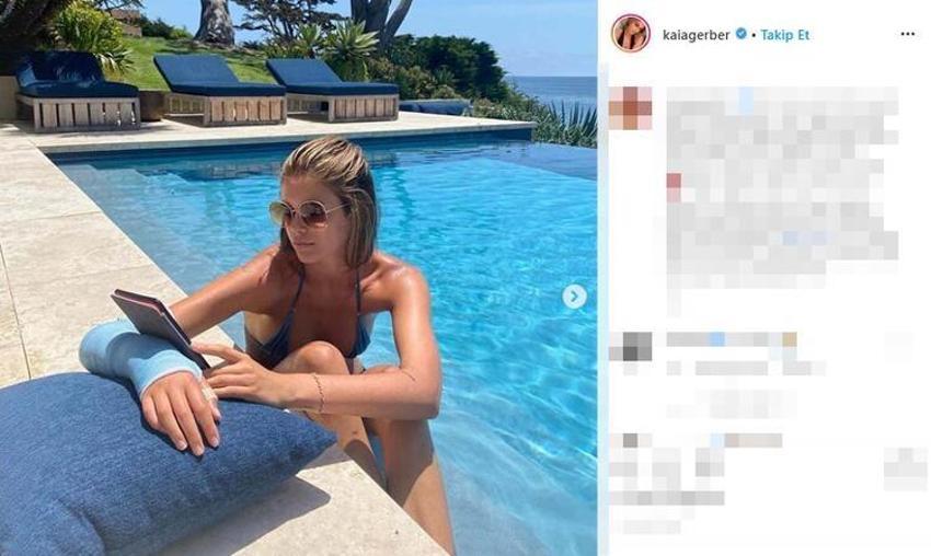 Model Kaia Gerber kolunu kırdı