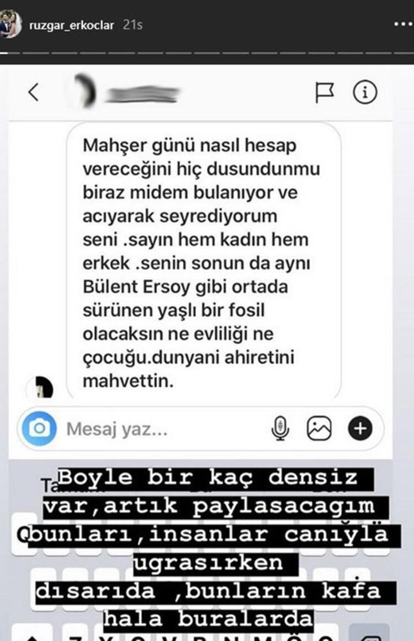 Rüzgar Erkoçlar o mesajı ifşa etti!