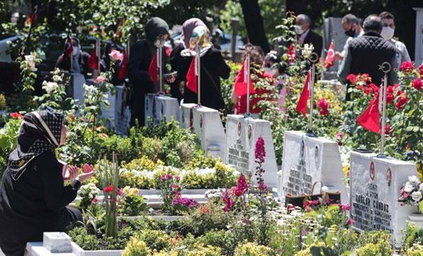 Edirnekapı Şehitliği'nde hüzünlü bayram