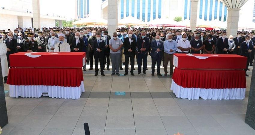Şehitler Üstüner ve Keskin, Ankara'da son yolculuğa uğurlandı