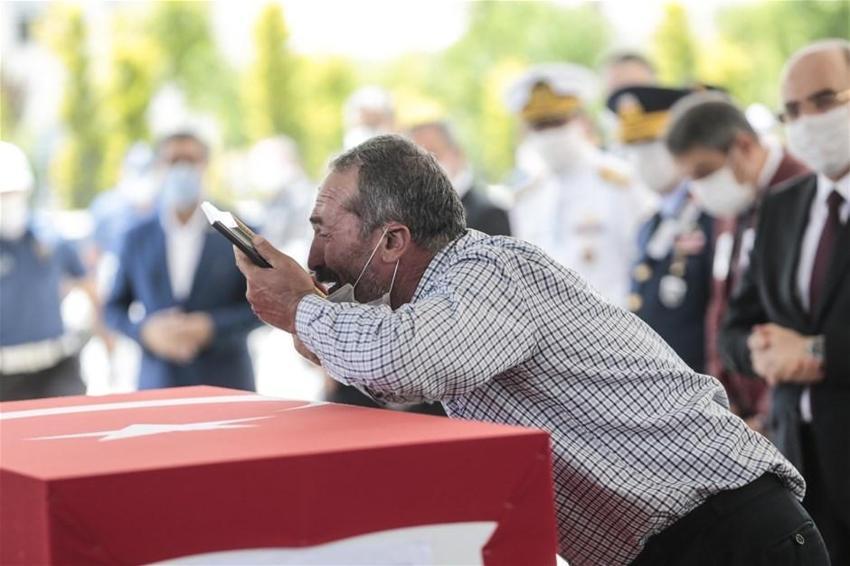 Şehitler Üstüner ve Keskin, Ankara'da son yolculuğa uğurlandı