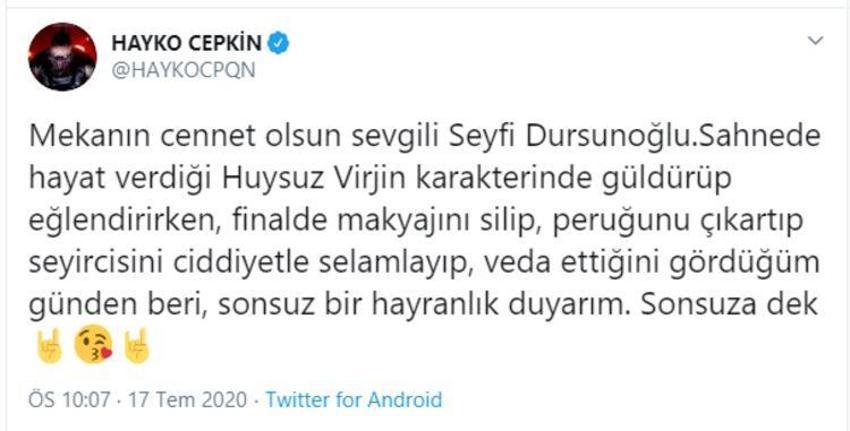 Huysuz Virjin olarak tanınan Seyfi Dursunoğlu'nun ölüm nedeni belli oldu