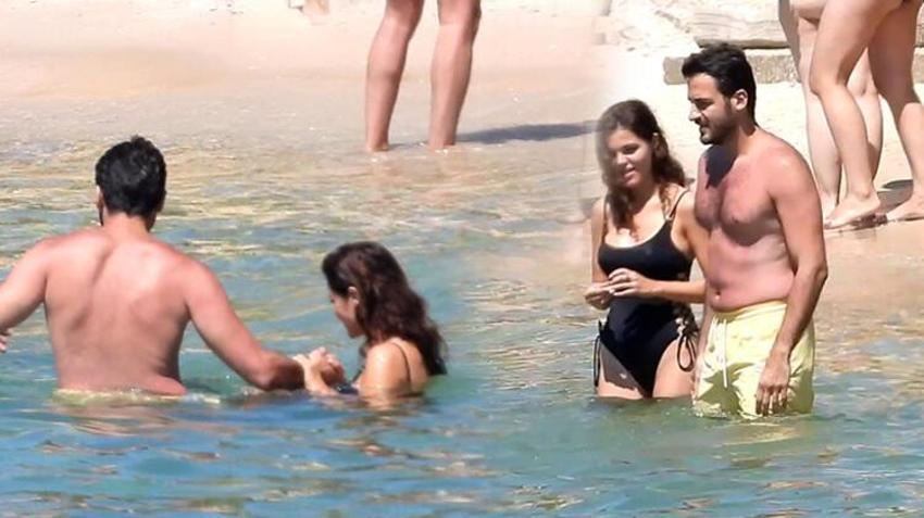 Gurur Aydoğan ve Hilal Altınbilek denizden el ele çıktı
