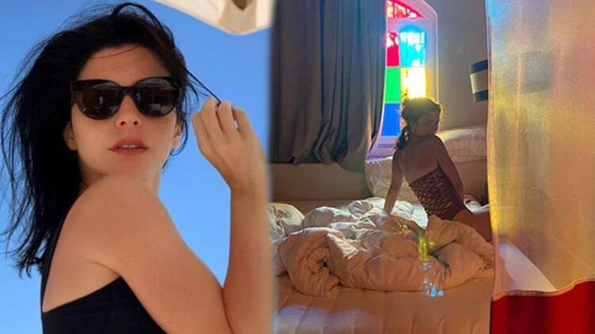 Merve Boluğur'dan yatak pozu!