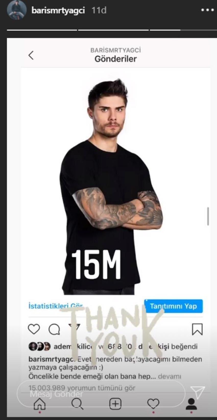 Survivor Barış Murat Yağcı'nın o paylaşımı 15 milyona ulaştı!