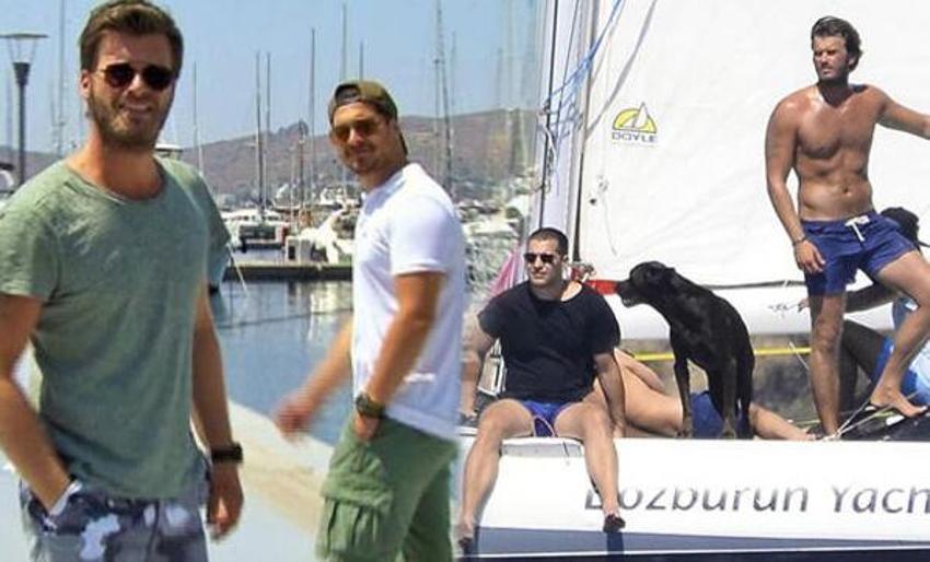 Kıvanç Tatlıtuğ ve Çağatay Ulusoy balık tutmaya Bodrum'a gitti