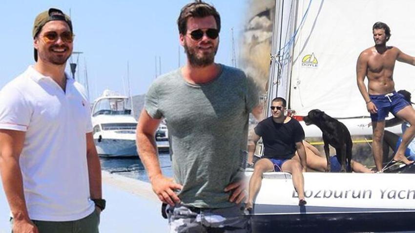 Kıvanç Tatlıtuğ ve Çağatay Ulusoy balık tutmaya Bodrum'a gitti