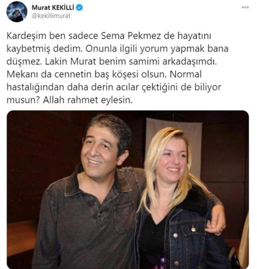 Murat Kekilli'nin paylaşımı olay oldu!