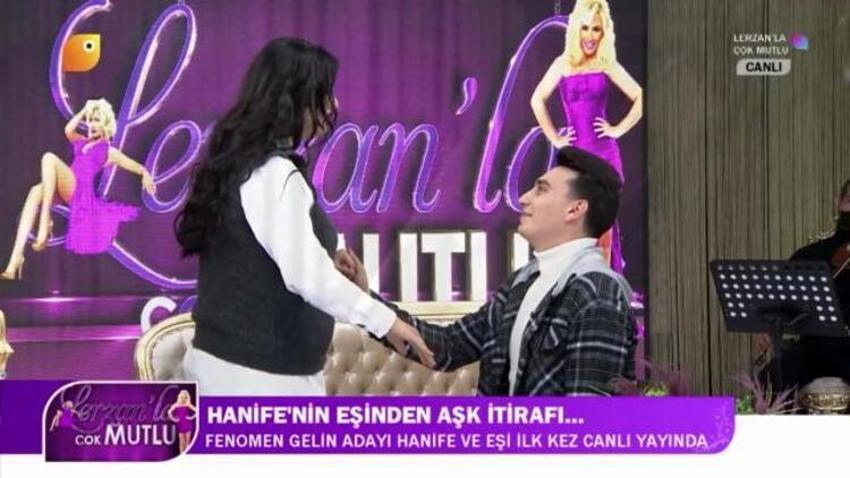 Hanife Gürdal canlı yayında evlilik teklifi aldı!
