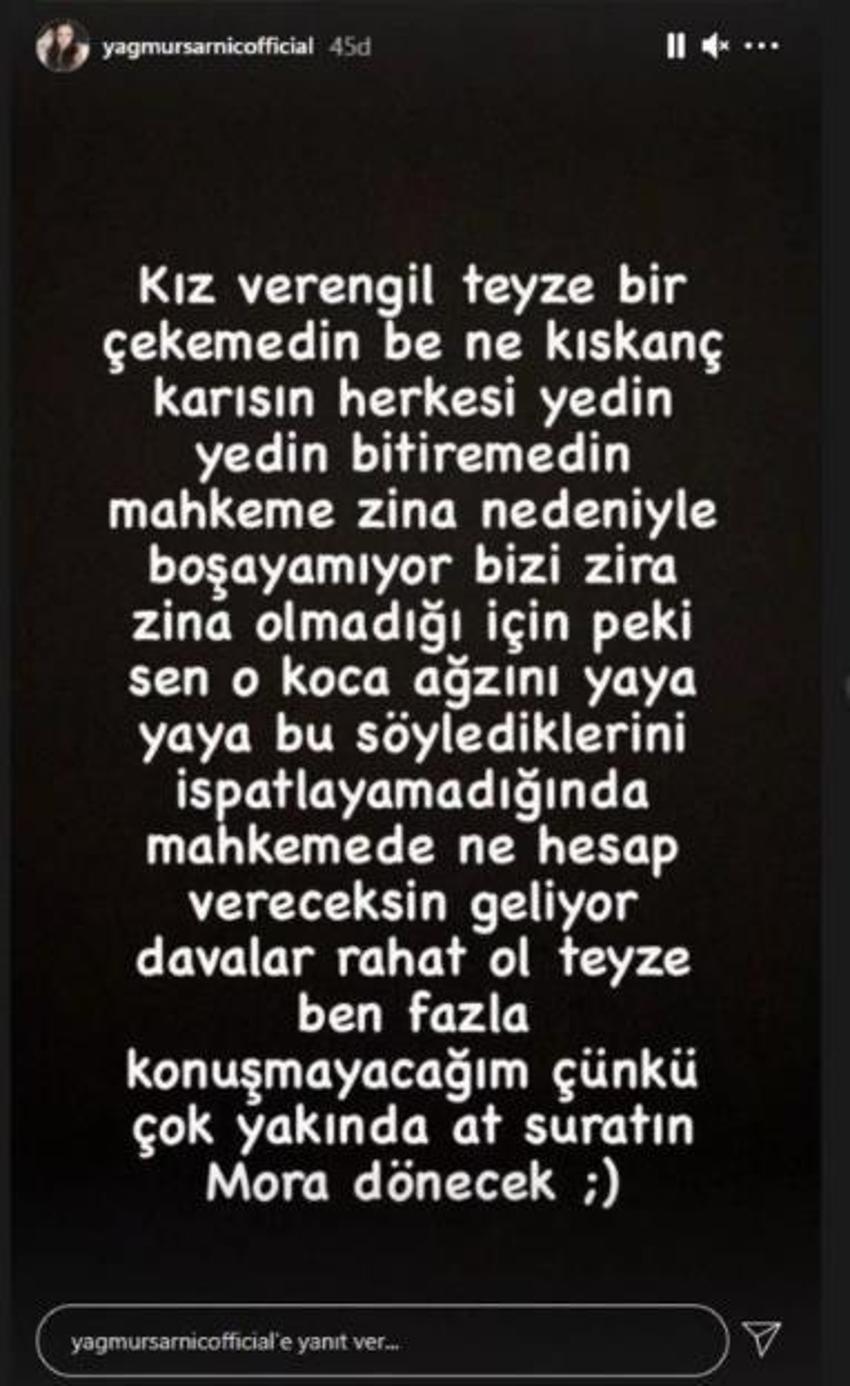 Yağmur Sarnıç'tan Seren Serengil'e olay sözler! 'At suratın mora dönecek'