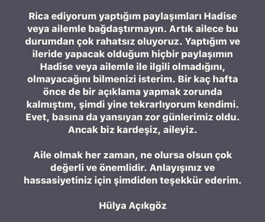 'Boynuz' paylaşımı olay olmuştu! Hülya Açıkgöz'den flaş açıklama