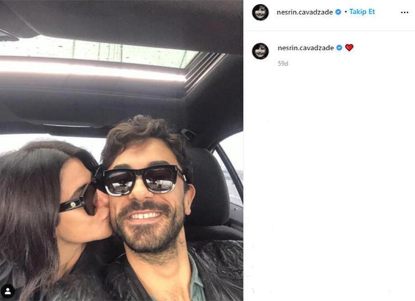 Nesrin Cavadzade ve Gökhan Alkan'dan aşk pozları! 'Alın yazım' göndermesi...