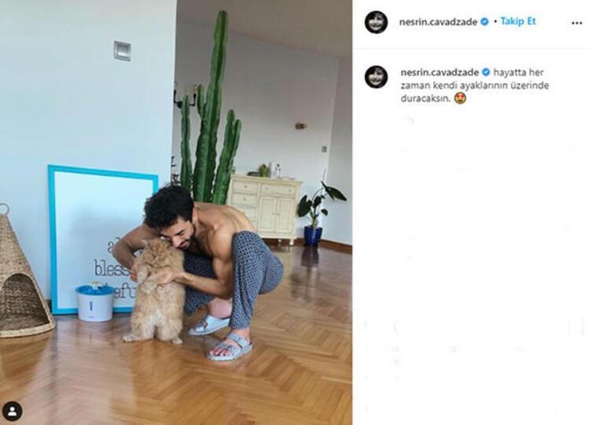 Nesrin Cavadzade ve Gökhan Alkan'dan aşk pozları! 'Alın yazım' göndermesi...