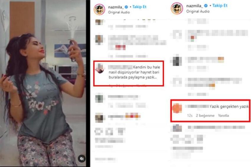 Fenomen gelin adayı Naz Mila'nın iç çamaşırlı pozları yine olay oldu!