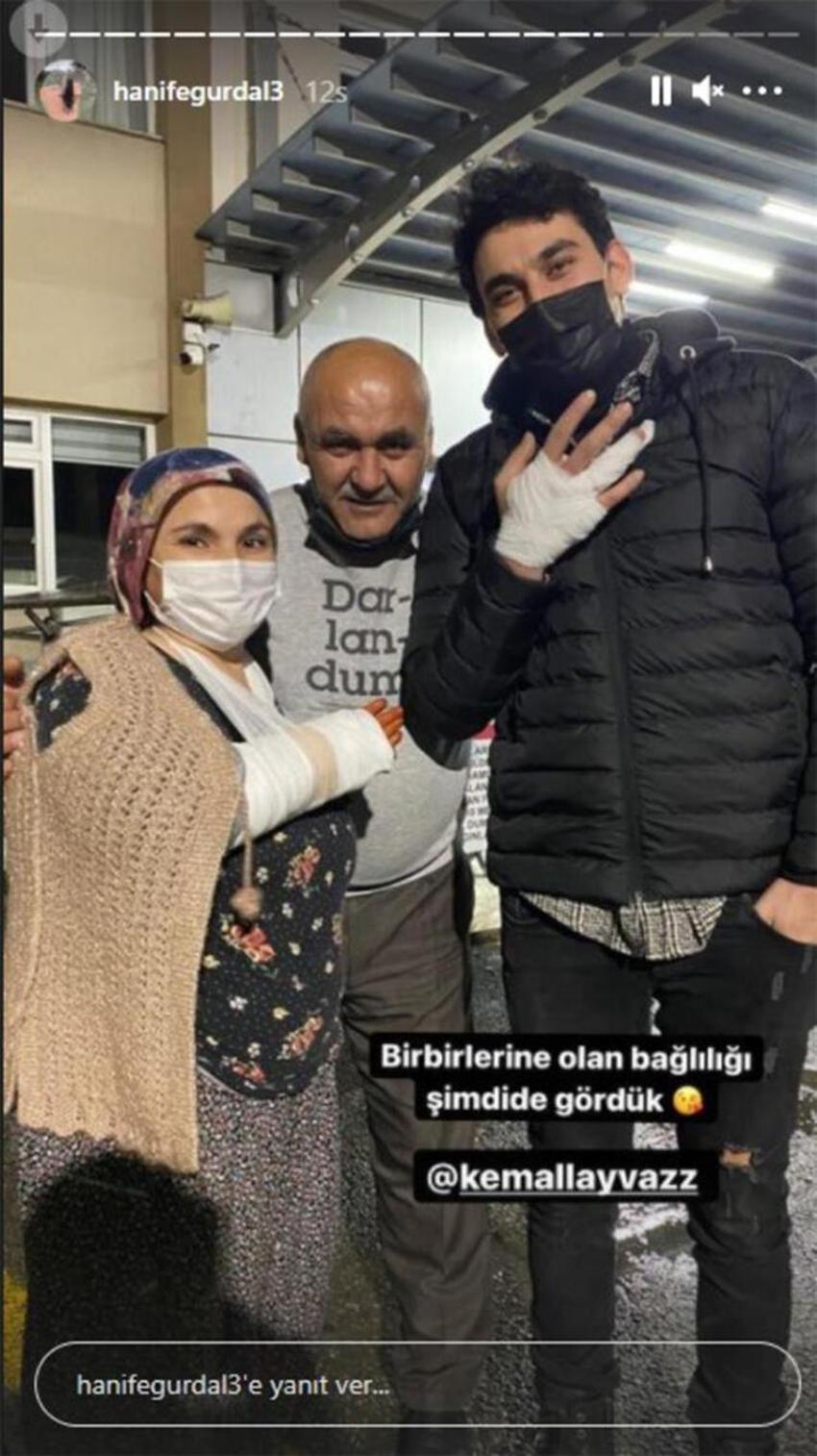 Hanife'nin kar macerası hastanede bitti