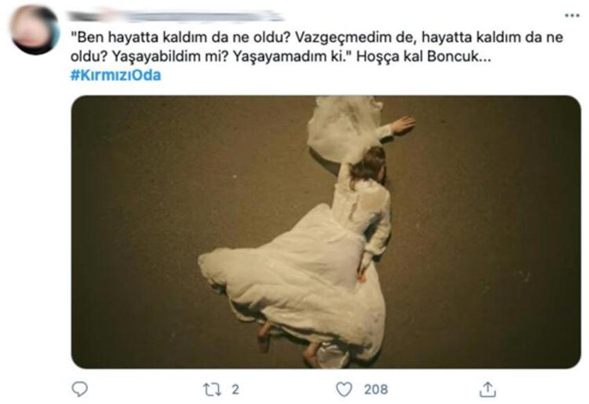 'Kırmızı Oda'da Boncuk'un ölümü diziye damga vurdu! 'Ağlamaktan kahroldum'