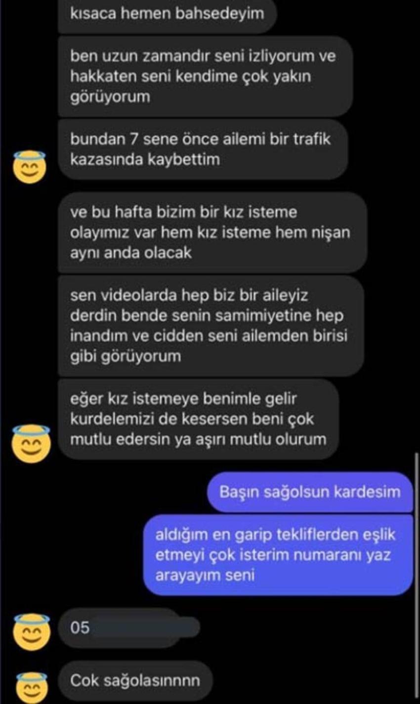 Enes Batur takipçisinin kız isteme törenine katıldı