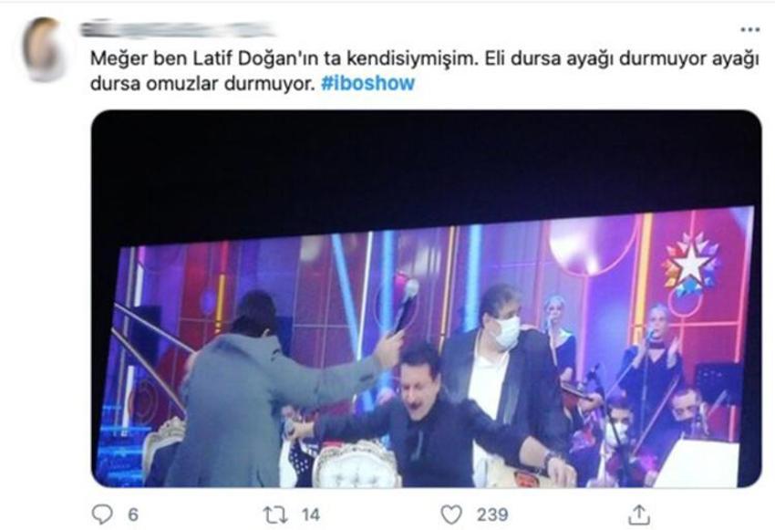 'İbo Show'a Latif Doğan damga vurdu! 'Nereden geliyor bu enerji'