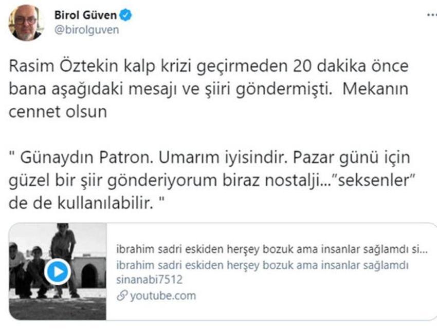 Rasim Öztekin'in vefatı sonrası ünlü çiftin gözyaşları!