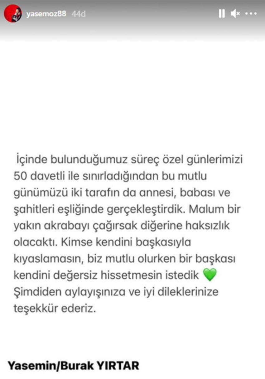 Yasemin Sakallıoğlu ile Burak Yırtar evlendi