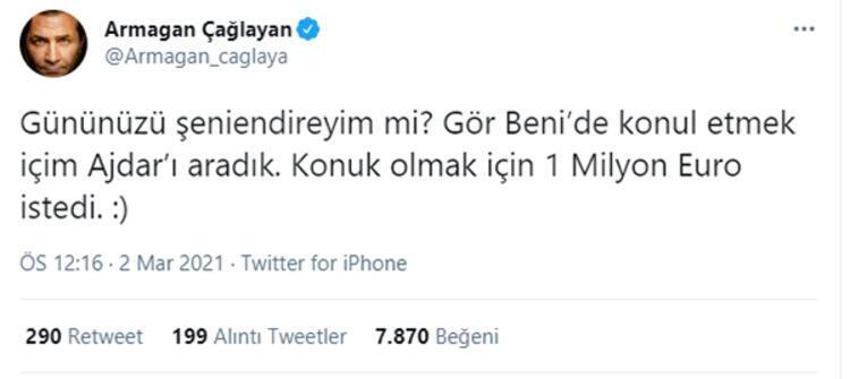 Ajdar'dan yeni şarkı! Instagram'dan paylaştı...