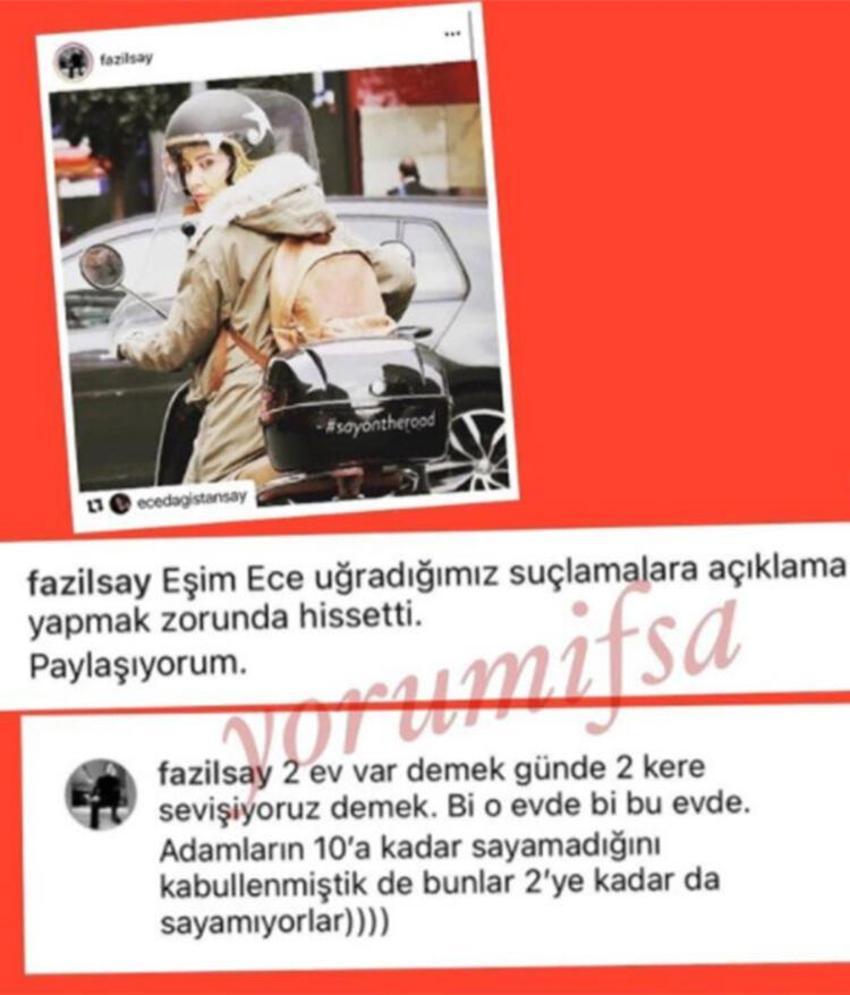 Fazıl Say'dan olay cevap! 'İki ev var demek, günde iki kere sevişiyoruz demek'