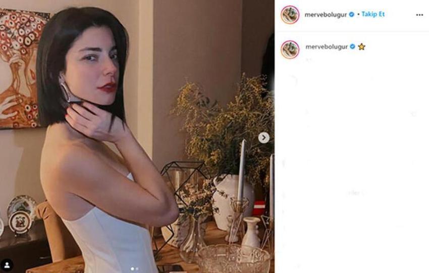 Merve Boluğur'dan göğüs dekolteli poz! 'Sokağa bu kadar seksi çıkmazsın'