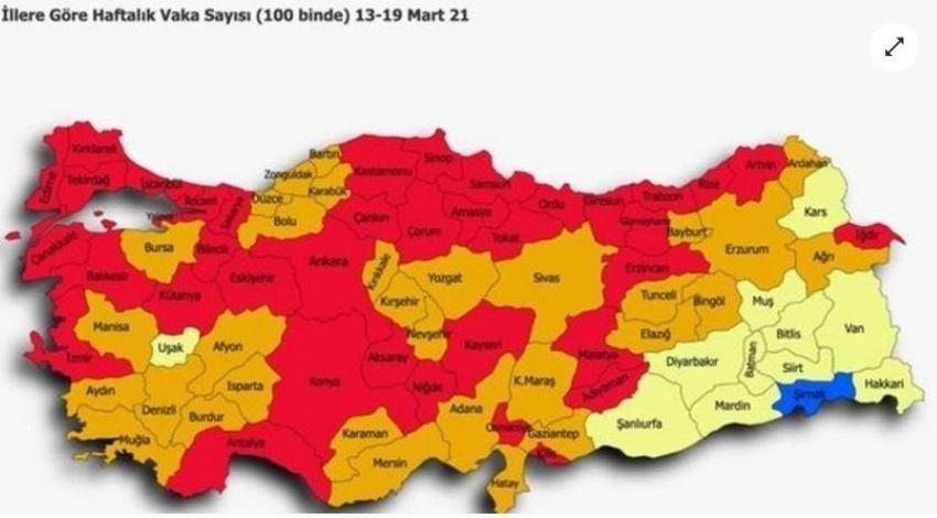 Risk haritası değişti, alarm verildi, 38 il kırmızıya döndü, yeni yasaklar geliyor, sokağa çıkma, giriş-çıkış...