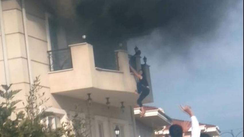 İş adamının villasında yaşandı! Genç kadın balkondan atladı
