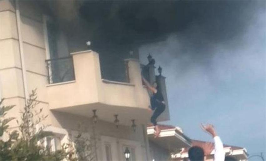 İş adamının villasında yaşandı! Genç kadın balkondan atladı