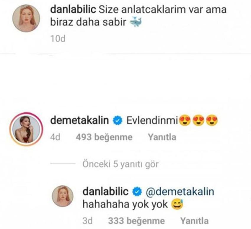 Demet Akalın'ın mesajı olay oldu! Danla Bilic ile Poyraz Teoman evlendi mi?