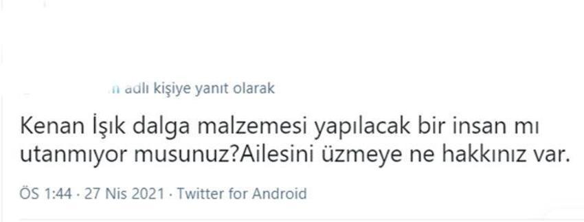 Kenan Işık'a yapılan çirkin yoruma tepki yağdı!