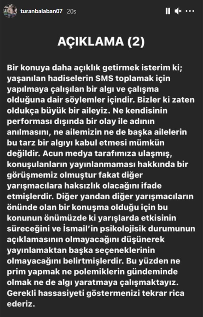 Survivor'da İsmail Balaban'dan nişanlısına olay gönderme! Ortalık karıştı...