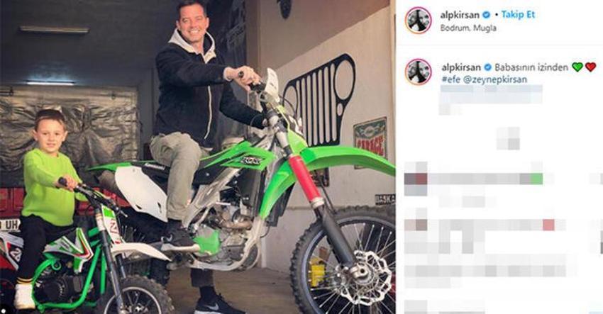 Alp Kırşan halk plajında! Denize girmedi, oğlunu izledi