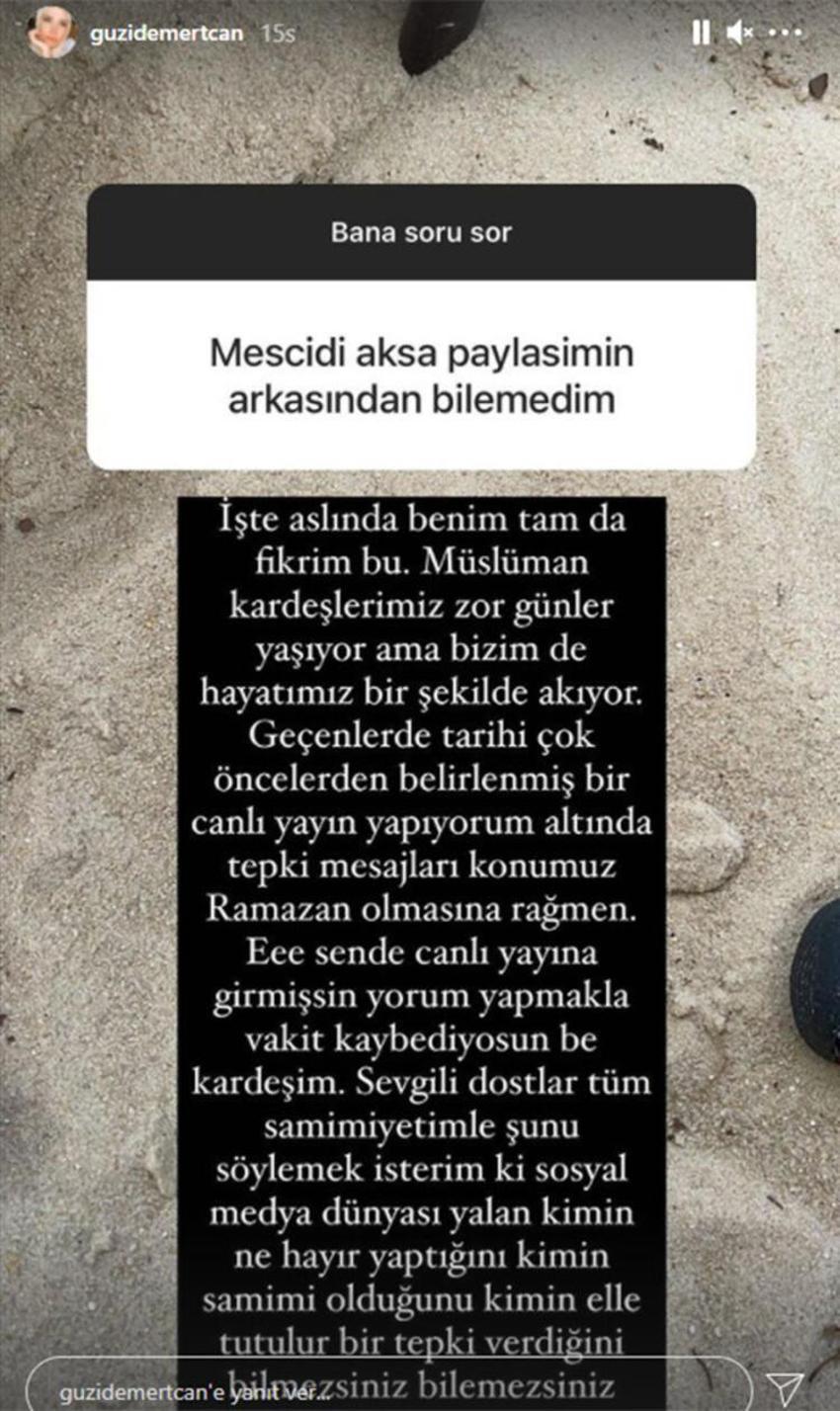 MasterChef Güzide Mertcan'dan takipçisinin yorumuna yanıt: Yalan!